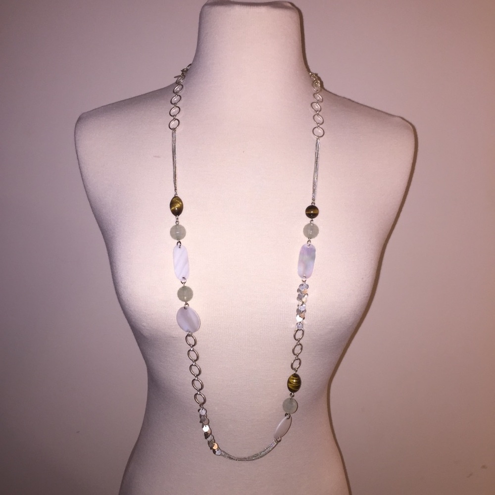 Lia Sophia Silver/Multi-Gem 40” Necklace